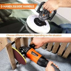 TACKLIFE Polierer, 1200W Autopoliermaschine, 1500-3500RPM, 6 Variable Geschwindigkeiten, 180mm Austauschbare Platte, D-Griff, Geeignet Zum Polieren Von Autos, Booten, Möbeln - PPGJ05A -Poliermaschinen & Schleifmaschinen Verkaufsladen 40459752 4
