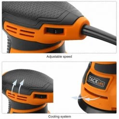 TACKLIFE Exzenterschleifer, Elektrischer Rotationsschleifer 350W 13000 OPM, 6 Variable Geschwindigkeiten, Ausgestattet Mit Staubbox, 12 Stück Schleifscheibe, Schleifer Für Holzschleifen PRS01A -Poliermaschinen & Schleifmaschinen Verkaufsladen 40459781 3