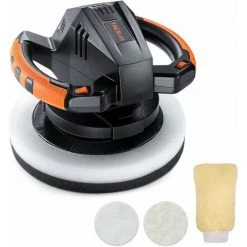 TACKLIFE Polierer, Exzenter-Autopolierer 120W, 6 Variable Geschwindigkeiten, 1500-3600 U/min, Mit Wollscheibe, Polierpad, Zum Polieren Und Wachsen - TCP01A