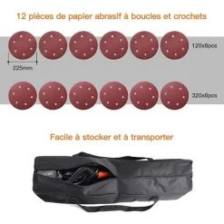 TACKLIFE Giraffe Sander, 6.7A Automatisches Saugsystem, 12 Schleifscheiben, Variable Geschwindigkeit 500-1800 U/min, Elektrischer Trockenbauschleifer Mit LED-Licht Und Ausziehbarem Griff 1.6-1.9m-PDS03A 7 TACKLIFE Giraffe Sander, 6.7A Automatisches Saugsystem, 12 Schleifscheiben, Variable Geschwindigkeit 500-1800 U/min, Elektrischer Trockenbauschleifer Mit LED-Licht Und Ausziehbarem Griff 1.6-1.9m-PDS03A -Poliermaschinen & Schleifmaschinen Verkaufsladen 40459820 3