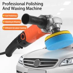 HAPPYSHOPPING 1200W Poliermaschine Set Mit 14 Schwammrädern 8800RPM Variable Geschwindigkeit Autopolierer Elektrischer Polierer Reinigung Polieren Wachsmaschine Auto Oberflächenkratzer Reparaturwerkzeug Kratzerentferner,Standard Set Mit 14 Schwammrädern, Schwarz & Orange -Poliermaschinen & Schleifmaschinen Verkaufsladen 40597740 3
