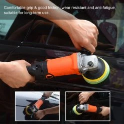 HAPPYSHOPPING 1200W Poliermaschine Set Mit 14 Schwammrädern 8800RPM Variable Geschwindigkeit Autopolierer Elektrischer Polierer Reinigung Polieren Wachsmaschine Auto Oberflächenkratzer Reparaturwerkzeug Kratzerentferner,Standard Set Mit 14 Schwammrädern, Schwarz & Orange -Poliermaschinen & Schleifmaschinen Verkaufsladen 40597740 4