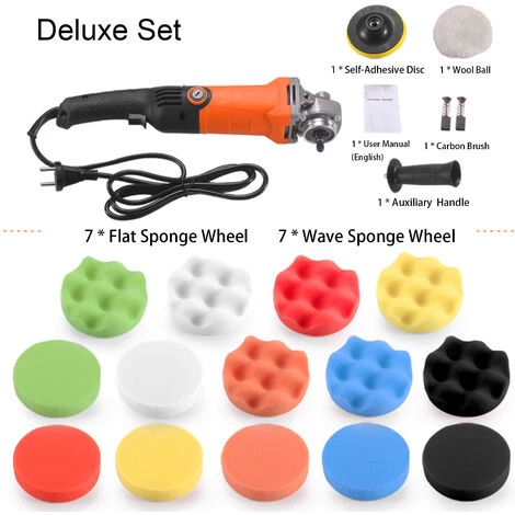 ASUPERMALL 1200W Poliermaschine Set Mit 14 Schwammradern 8800RPM Variable Geschwindigkeit Autopolierer Elektrischer Polierer Reinigung Polieren Wachsmaschine Auto Oberflachenkratzer Reparaturwerkzeug Kratzerentferner 2 ASUPERMALL 1200W Poliermaschine Set Mit 14 Schwammradern 8800RPM Variable Geschwindigkeit Autopolierer Elektrischer Polierer Reinigung Polieren Wachsmaschine Auto Oberflachenkratzer Reparaturwerkzeug Kratzerentferner – Bild 2