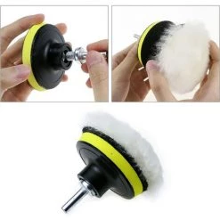 TRIOMPHE Auto Polierschwamm, Polierschwamm Kit Mit M10 Bohreradapter, 25er Pack Polierpads Wollhaarentfernungspads Für Polierer -Poliermaschinen & Schleifmaschinen Verkaufsladen 41678309 4