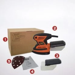 THSINDE Ponceuse De Détail De Souris 200W 15,000 RPM Ponceuses Avec Système De Dépoussiérage De Tampons De Ponçage Pour Le Bois, La Décoration De La Maison, Le Bricolage, Etc. -Poliermaschinen & Schleifmaschinen Verkaufsladen 42236740 4