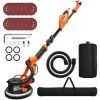 GOPLUS Deckenschleifer 750w, 800-1750 U/min, φ250mm, Wandschleifmaschine Mit Staubsammelsystem Und Teleskopstiel, Trockenbauschleifer Inkl. LED-Lichter Und 12 Schleifteller