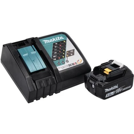 Makita DBO 180 RT1J Akku Exzenterschleifer 18 V 125 Mm + 1x Akku 5,0 Ah + Ladegerät + 50x Schleifpapier K 320 + Makpac 5 Makita DBO 180 RT1J Akku Exzenterschleifer 18 V 125 Mm + 1x Akku 5,0 Ah + Ladegerät + 50x Schleifpapier K 320 + Makpac – Bild 5