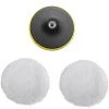 ASUPERMALL 7 '' Polierer / Puffer Weichwolle Motorhaube & Pad Mit Haken & Schleife Zum Polieren / Puffen - Modell:Set 1