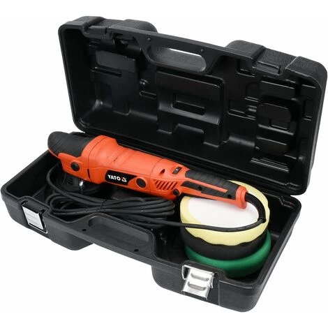 YATO Exzenter Poliermaschine Polierhub 150 Mm 720W Inkl. 3 Polierscheiben + Box Lackpflege Autopolitur Autopflege 5 YATO Exzenter Poliermaschine Polierhub 150 Mm 720W Inkl. 3 Polierscheiben + Box Lackpflege Autopolitur Autopflege – Bild 5