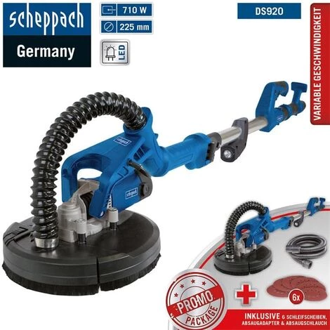 Scheppach Wand-Deckenschleifer DS920 Trockenbauschleifer Langhalsschleifer 225mm 2 Scheppach Wand-Deckenschleifer DS920 Trockenbauschleifer Langhalsschleifer 225mm – Bild 2