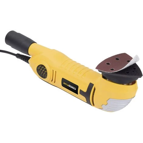 VARO Elektrischer Dreieckschleifer 300 Watt Mit 3x Schleifpapier 90x90 Mm Klettsystem 3 VARO Elektrischer Dreieckschleifer 300 Watt Mit 3x Schleifpapier 90x90 Mm Klettsystem – Bild 3