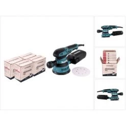Makita BO 5041 Exzenterschleifer / Schleifmaschine 300 W 125 Mm + 4x Toolbrothers TURTLE Schleifset
