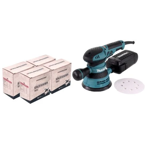 Makita BO 5041 Exzenterschleifer / Schleifmaschine 300 W 125 Mm + 4x Toolbrothers TURTLE Schleifset 2 Makita BO 5041 Exzenterschleifer / Schleifmaschine 300 W 125 Mm + 4x Toolbrothers TURTLE Schleifset – Bild 2