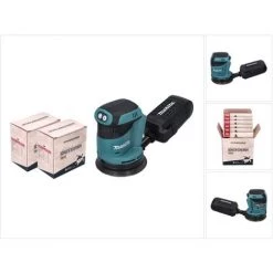 Makita DBO 180 Z Akku Exzenterschleifer 18 V 125 Mm + 2x Toolbrothers TURTLE Schleifset - Ohne Akku, Ohne Ladegerät