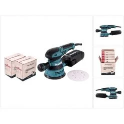 Makita BO 5041 Exzenterschleifer / Schleifmaschine 300 W 125 Mm + 2x Toolbrothers TURTLE Schleifset
