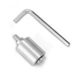 HAPPYSHOPPING 30/50 Mm (optional) DIY Doppellager Schleifer Aluminiumlegierung Förderrad Angetriebenes Rad Ohne Rippen Mit 8 Mm Schaftstange + Schraubenschlüssel Für Hand DIY Utility Tools,30mm