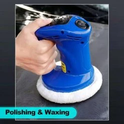 HAPPYSHOPPING Elektrischer Pufferpolierer Mit Automobildraht 5 Zoll 80W DC 12V 1500rpm Polieren Wachsen Für Auto Blau,Blau -Poliermaschinen & Schleifmaschinen Verkaufsladen 47884260 3