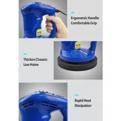 HAPPYSHOPPING Elektrischer Pufferpolierer Mit Automobildraht 5 Zoll 80W DC 12V 1500rpm Polieren Wachsen Für Auto Blau,Blau -Poliermaschinen & Schleifmaschinen Verkaufsladen 47884260 4