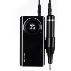 HAPPYSHOPPING Tragbare Wiederaufladbare Nagelbohrmaschine Multifunktionaler USB Nagelpolierer LCD Digitaler Elektrischer Nagelbohrer 0-35000RPM Drehgeschwindigkeit Nagelpolitur Maniküre Werkzeugsatz Mit 6 Bits Für Nagelstudio Nail Art Maniküre,Schwarz