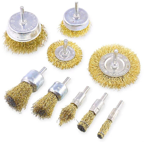 UNHO Drahtbürste Set 9-teilig Für Bohrmaschine Drahtbürstensatz 1 UNHO Drahtbürste Set 9-teilig Für Bohrmaschine Drahtbürstensatz