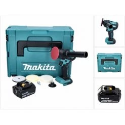 Makita DPV 300 T1J Akku Schleifer Polierer 18 V 50 / 80 Mm Brushless + 1x Akku 5,0 Ah + Makpac - Ohne Ladegerät