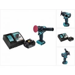 Makita DPV 300 RT1 Akku Schleifer Polierer 18 V 50 / 80 Mm Brushless + 1x Akku 5,0 Ah + Ladegerät
