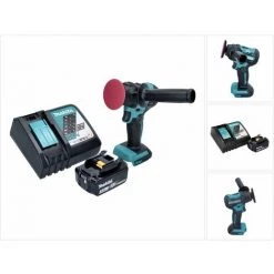 Makita DPV 300 RF1 Akku Schleifer Polierer 18 V 50 / 80 Mm Brushless + 1x Akku 3,0 Ah + Ladegerät