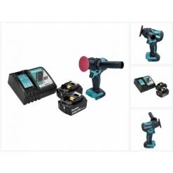Makita DPV 300 RG Akku Schleifer Polierer 18 V 50 / 80 Mm Brushless + 2x Akku 6,0 Ah + Ladegerät