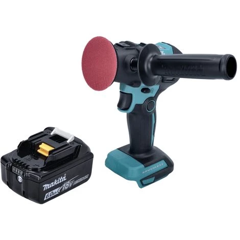 Makita DPV 300 G1 Akku Schleifer Polierer 18 V 50 / 80 Mm Brushless + 1x Akku 6,0 Ah - Ohne Ladegerät 2 Makita DPV 300 G1 Akku Schleifer Polierer 18 V 50 / 80 Mm Brushless + 1x Akku 6,0 Ah - Ohne Ladegerät – Bild 2