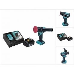 Makita DPV 300 RG1 Akku Schleifer Polierer 18 V 50 / 80 Mm Brushless + 1x Akku 6,0 Ah + Ladegerät