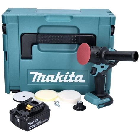 Makita DPV 300 G1J Akku Schleifer Polierer 18 V 50 / 80 Mm Brushless + 1x Akku 6,0 Ah + Makpac - Ohne Ladegerät 2 Makita DPV 300 G1J Akku Schleifer Polierer 18 V 50 / 80 Mm Brushless + 1x Akku 6,0 Ah + Makpac - Ohne Ladegerät – Bild 2