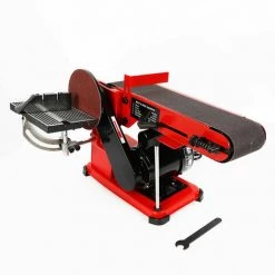 SENDERPICK Elektro Bandschleifmaschine Tellerschleifer Bandschleifer Schleifer 150mm 375W Verstellbar -Poliermaschinen & Schleifmaschinen Verkaufsladen 50928262 4