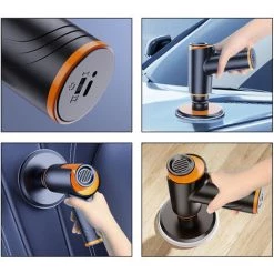 HAPPYSHOPPING 100 W 1800 U / Min Multifunktionale Kabellose Autopolierwachsmaschine Tragbare Tragbare Autopoliermaschine Haushaltsautowachswerkzeug Zwei Geschwindigkeiten Einstellbar,Schwarz -Poliermaschinen & Schleifmaschinen Verkaufsladen 51514416 4