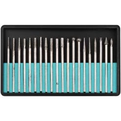 HAPPYSHOPPING Tragbares Elektrisches Schleifstift-Set, Wiederaufladbares Nagelschleifstift-Kit, Mini-Polierstift Mit 20 Schleifköpfen, Lithiumbatteriebetrieben Zum Polieren, Schnitzen, Bohren, Trimmen, Gravieren, Entfernen Von Rost,Silber -Poliermaschinen & Schleifmaschinen Verkaufsladen 51557212 3