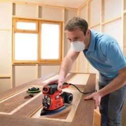 BLACK & DECKER Black+Decker 4-in-1 Multischleifer (220W, Mit Autoselect-Auswahl, Werkzeuglosem Schleifplattenwechsel, Mit Fingeraufsatz, Im Koffer Mit 17tlg. Schleifpapier-Zubehör-Set) KA280K -Poliermaschinen & Schleifmaschinen Verkaufsladen 52233409 3