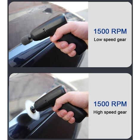 ASUPERMALL 1500r / Min Schnurlose USB-Aufladung Auto Auto Scratch Reparaturen Maschine Handheld Tragbares Haus Haushalt Autopolierer Exzenterwachsmaschine Praktisches Auto Scratch Remover Zwei Geschwindigkeit Einstellbar Mit 3 Arten Polierscheiben - Modell:Schwarz 3 ASUPERMALL 1500r / Min Schnurlose USB-Aufladung Auto Auto Scratch Reparaturen Maschine Handheld Tragbares Haus Haushalt Autopolierer Exzenterwachsmaschine Praktisches Auto Scratch Remover Zwei Geschwindigkeit Einstellbar Mit 3 Arten Polierscheiben - Modell:Schwarz – Bild 3
