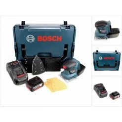 Bosch GSS 18V-10 Akku Schwingschleifer 18V + 1x Akku 5,0Ah + Ladegerät + L-Boxx