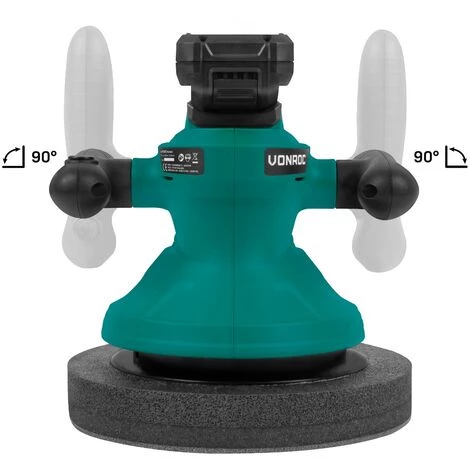 VONROC Poliermaschine 20V - Ø240mm - Inkl. 2 Polierhauben - Inkl. 2.0Ah Akku Und Schnellladegerät 2 VONROC Poliermaschine 20V - Ø240mm - Inkl. 2 Polierhauben - Inkl. 2.0Ah Akku Und Schnellladegerät – Bild 2
