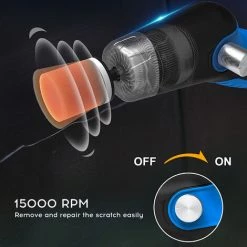 HAPPYSHOPPING Elektrisches Auto-Polierer-Kit Tragbares Mini-Auto-Schleif-Kratzer-Reparatur-Maschinen-Set Zum Polieren / Polieren / Schleifen / Wachsen Von Autos,Mit Zigaretten Leichter, Blau -Poliermaschinen & Schleifmaschinen Verkaufsladen 56199240 5