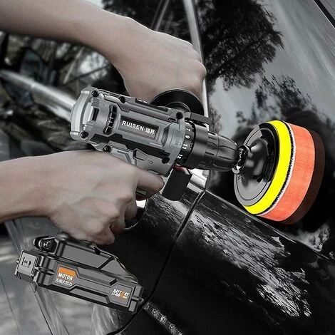 BF Akku-Poliermaschine Elektroauto Bohrer Polierer Wachswerkzeuge 1 BF Akku-Poliermaschine Elektroauto Bohrer Polierer Wachswerkzeuge