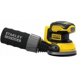 Stanley SFMCW220B-XJ FatMax 18V Exzenterschleifer SFMCW220B (125 Mm Schleifplatte, Mit Staubsaugeranschluss, Staubfangsack, Staubversiegelter Schalter, Lieferung Ohne Akku Und Ladegerät)
