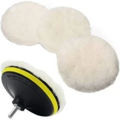 OYLDA 3 Stück 6-Zoll-Wollpolierschwabbel Polierschwabbelscheibe Für Bohrpufferaufsatz Mit M14-Bohradapter