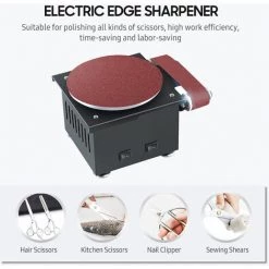 HAPPYSHOPPING Mini-Band- Und Scheibenschleifer, Schleifwalze, Elektrischer Kantenschärfer, 7 Variable Geschwindigkeiten, 10 Schleifscheiben/-bänder, Heimwerker-Tischschleifmaschine, Polierschleifmaschine Für Holz, Metall, Acryl,EU -Plug & Typ 2, Schwarz -Poliermaschinen & Schleifmaschinen Verkaufsladen 57795482 3