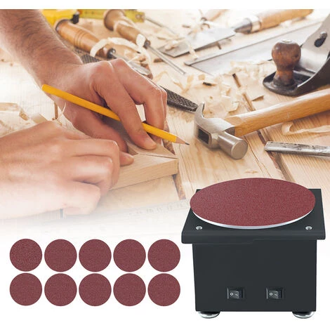 HAPPYSHOPPING Mini-Tellerschleifer, Elektrischer Kantenschärfer, 7 Variable Geschwindigkeiten, 10 Schleifscheiben, 3 Räder, Heimwerker-Tischschleifer, Polierschleifmaschine Für Holz, Metall, Acrylstein,EU -Plug & Typ 1, Schwarz - EU -Plug & Typ 1, Schwarz 5 HAPPYSHOPPING Mini-Tellerschleifer, Elektrischer Kantenschärfer, 7 Variable Geschwindigkeiten, 10 Schleifscheiben, 3 Räder, Heimwerker-Tischschleifer, Polierschleifmaschine Für Holz, Metall, Acrylstein,EU -Plug & Typ 1, Schwarz - EU -Plug & Typ 1, Schwarz – Bild 5