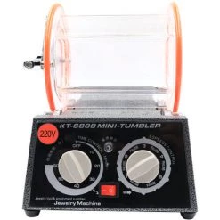 HAPPYSHOPPING Schmuck-Tumbler-Poliermaschine, 3 Kg, 6,6 Lb, Mini-Rotationstrommel-Poliermaschine, Bidirektionale Rotationszeit/Geschwindigkeit, Umschaltbar Für Münzen, Metall, Rostentfernung, Oberflächenpolitur,3 Kg EU -Stecker