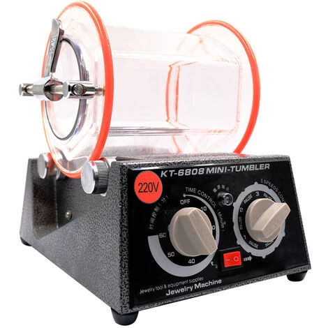 HAPPYSHOPPING Schmuck-Tumbler-Poliermaschine, 3 Kg, 6,6 Lb, Mini-Rotationstrommel-Poliermaschine, Bidirektionale Rotationszeit/Geschwindigkeit, Umschaltbar Für Münzen, Metall, Rostentfernung, Oberflächenpolitur,3 Kg EU -Stecker 2 HAPPYSHOPPING Schmuck-Tumbler-Poliermaschine, 3 Kg, 6,6 Lb, Mini-Rotationstrommel-Poliermaschine, Bidirektionale Rotationszeit/Geschwindigkeit, Umschaltbar Für Münzen, Metall, Rostentfernung, Oberflächenpolitur,3 Kg EU -Stecker – Bild 2