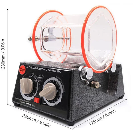 HAPPYSHOPPING Schmuck-Tumbler-Poliermaschine, 3 Kg, 6,6 Lb, Mini-Rotationstrommel-Poliermaschine, Bidirektionale Rotationszeit/Geschwindigkeit, Umschaltbar Für Münzen, Metall, Rostentfernung, Oberflächenpolitur,3 Kg EU -Stecker 4 HAPPYSHOPPING Schmuck-Tumbler-Poliermaschine, 3 Kg, 6,6 Lb, Mini-Rotationstrommel-Poliermaschine, Bidirektionale Rotationszeit/Geschwindigkeit, Umschaltbar Für Münzen, Metall, Rostentfernung, Oberflächenpolitur,3 Kg EU -Stecker – Bild 4