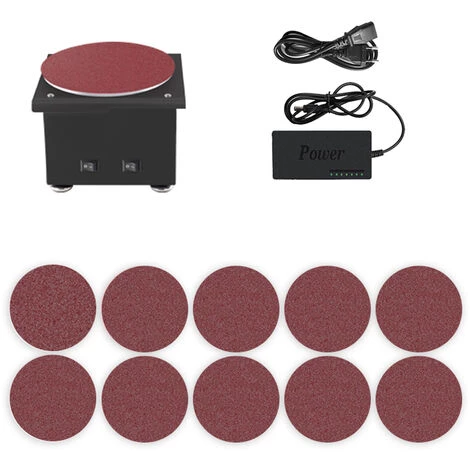 HAPPYSHOPPING Mini-Tellerschleifer, Elektrischer Kantenschärfer, 7 Variable Geschwindigkeiten, 10 Schleifscheiben, Heimwerker-Tischschleifer, Polierschleifmaschine Für Holz, Metall, Acrylstein,EU -Plug & Typ 1, Schwarz 2 HAPPYSHOPPING Mini-Tellerschleifer, Elektrischer Kantenschärfer, 7 Variable Geschwindigkeiten, 10 Schleifscheiben, Heimwerker-Tischschleifer, Polierschleifmaschine Für Holz, Metall, Acrylstein,EU -Plug & Typ 1, Schwarz – Bild 2