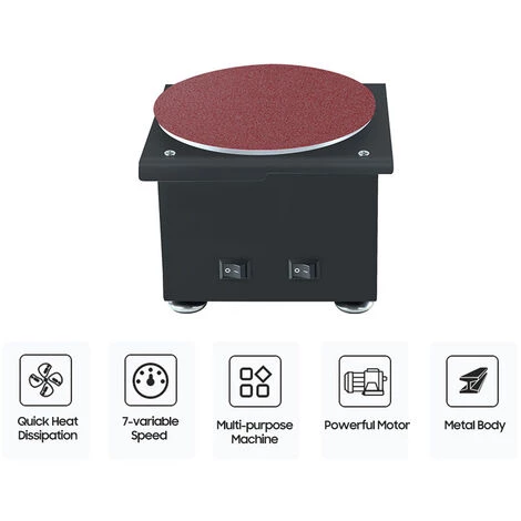 HAPPYSHOPPING Mini-Tellerschleifer, Elektrischer Kantenschärfer, 7 Variable Geschwindigkeiten, 10 Schleifscheiben, Heimwerker-Tischschleifer, Polierschleifmaschine Für Holz, Metall, Acrylstein,EU -Plug & Typ 1, Schwarz 3 HAPPYSHOPPING Mini-Tellerschleifer, Elektrischer Kantenschärfer, 7 Variable Geschwindigkeiten, 10 Schleifscheiben, Heimwerker-Tischschleifer, Polierschleifmaschine Für Holz, Metall, Acrylstein,EU -Plug & Typ 1, Schwarz – Bild 3