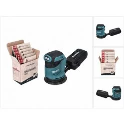 DBO 180 Z Akku Exzenterschleifer 18 V 125 Mm + Toolbrothers TURTLE Schleifpapier Set - Ohne Akku, Ohne Ladegerät, Ideal Für Heimwerker, Schleifen, Fest Montierte Staubbox